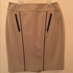Ann Taylor Tan Pencil Skirt